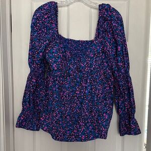 Lilly Pulitzer Vibrant Blue and Pink Blouse